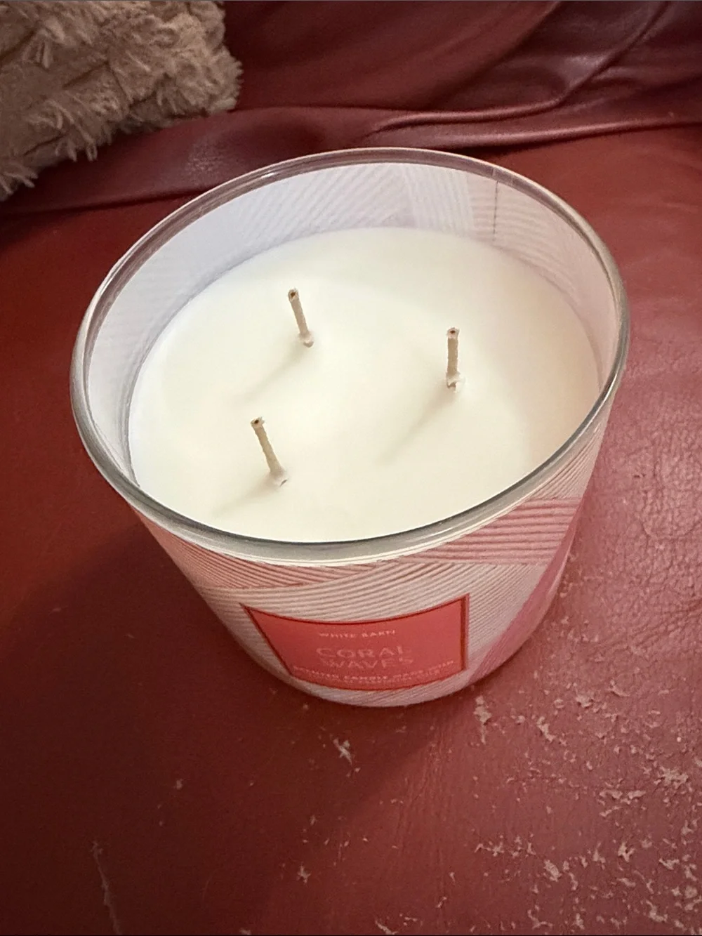 White Barn Coral Waves Candle - Pink, Coral, Cream